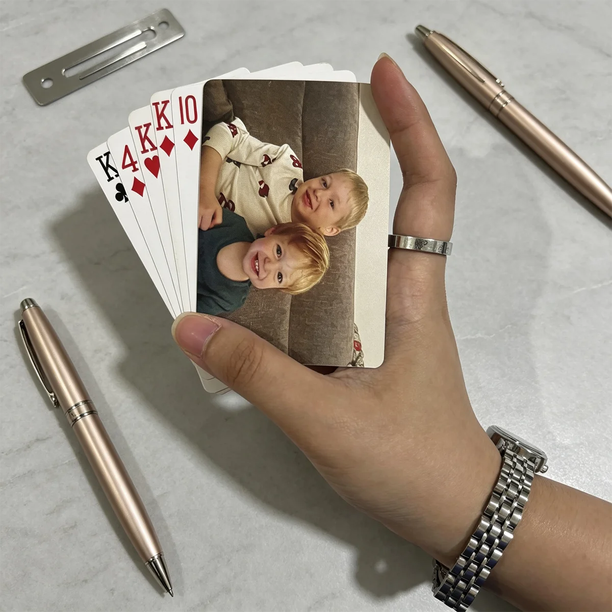 Personalized Custom Photo Couple Playing Cards Custom Picture Deck Romantic Anniversary Wedding Memory Keepsake Gift