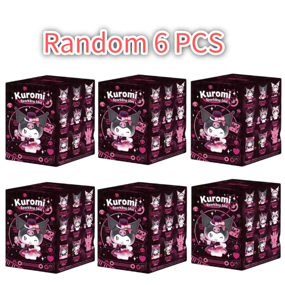 Sanrio Kuromi Sparkling Idol Series Cartoon Blind Box Toy Creative Personalized Desktop Ornaments Statue Model Surprise Gift Box