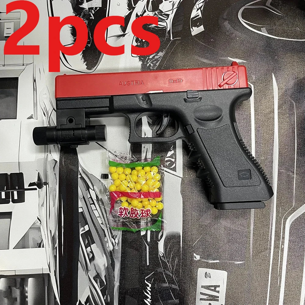 Soft Bullet Toy Gun Manual G17 Style, Lower Magazine Outdoor CS Game Toy Gift