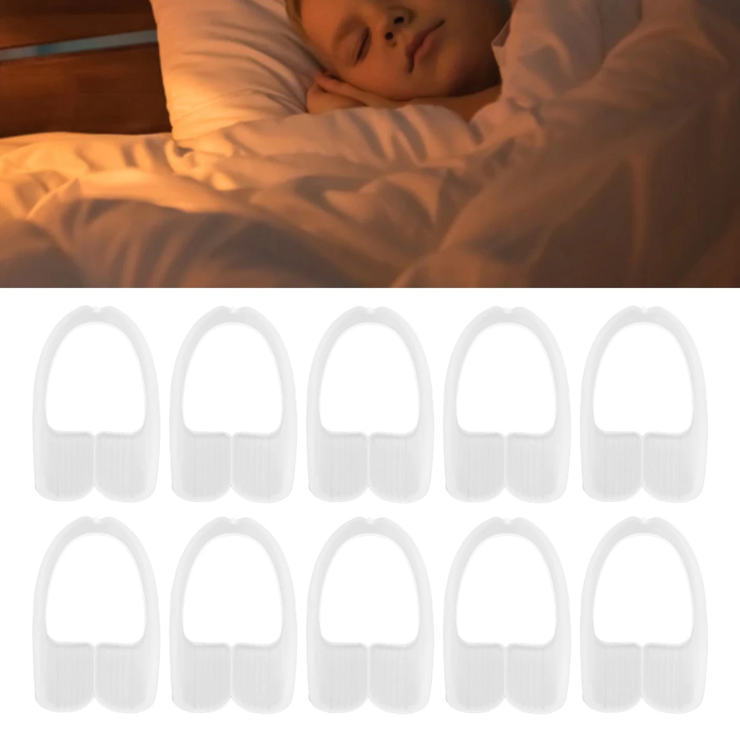 10pcs Dental Night Guard Rubber Athletic Protection Mouth Clenching Guard for Grinding Teeth Sleeping Devices Snoring Stopper