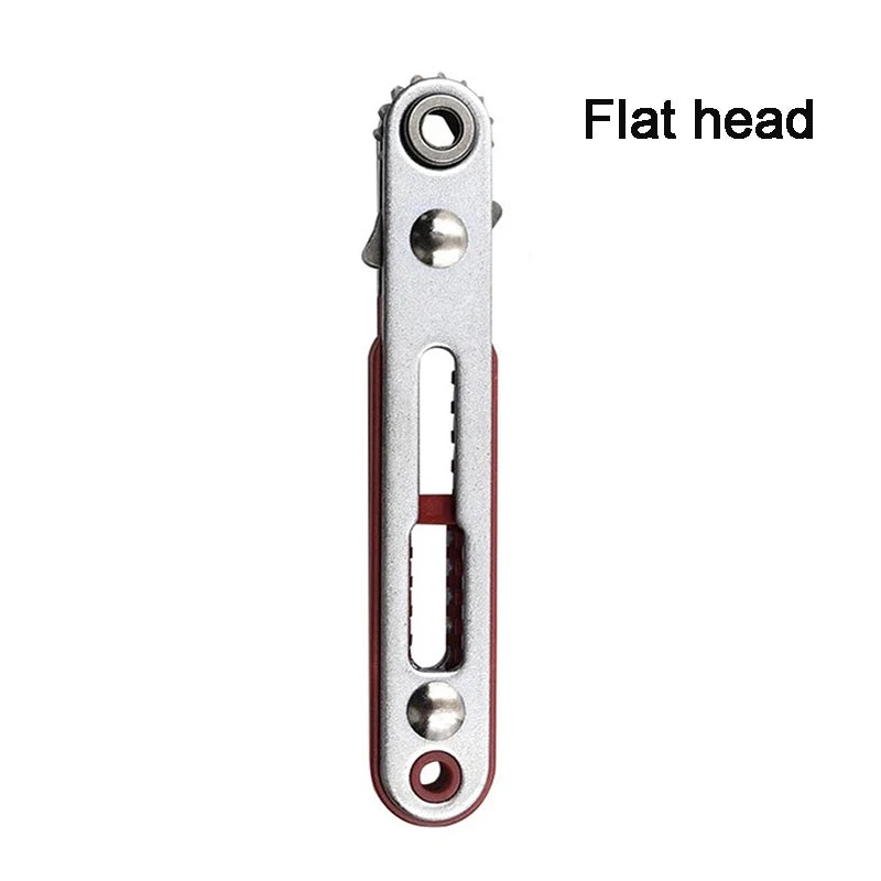 Two Way Ratchet Screwdriver Multifunctional Bidirectional Forward and Reverse Ratchet Screwdriver Elbow Flat Cross Slotted Tool