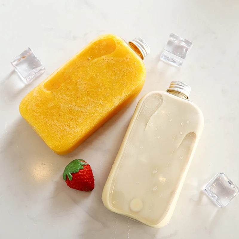 400mL Plastic Beverage Bottles Durable Water Containers with Secure Lids for Drinking Storage