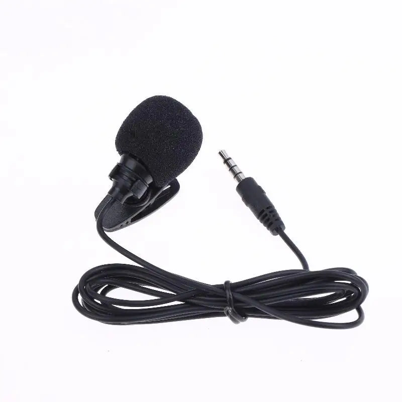 1 Pc Hands-free Condenser Clip-on Lapel Mic 1.5 Meters Mini Portable Lavalier Wired 3.5mm Microphone For Phone And Laptop PC