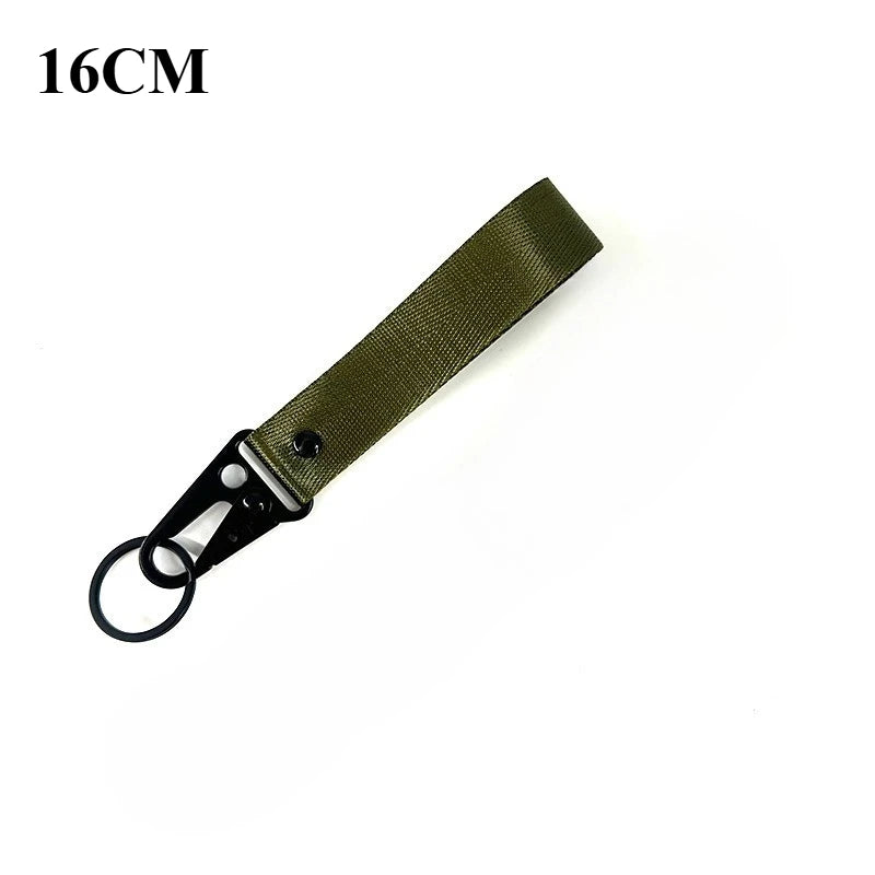 Custom Logo Ribbon Fabric Keychain for Motorcycle Personalize Eagle Beak Motor Car Key Chain Ring Men’s Women’s Webbing Keyring