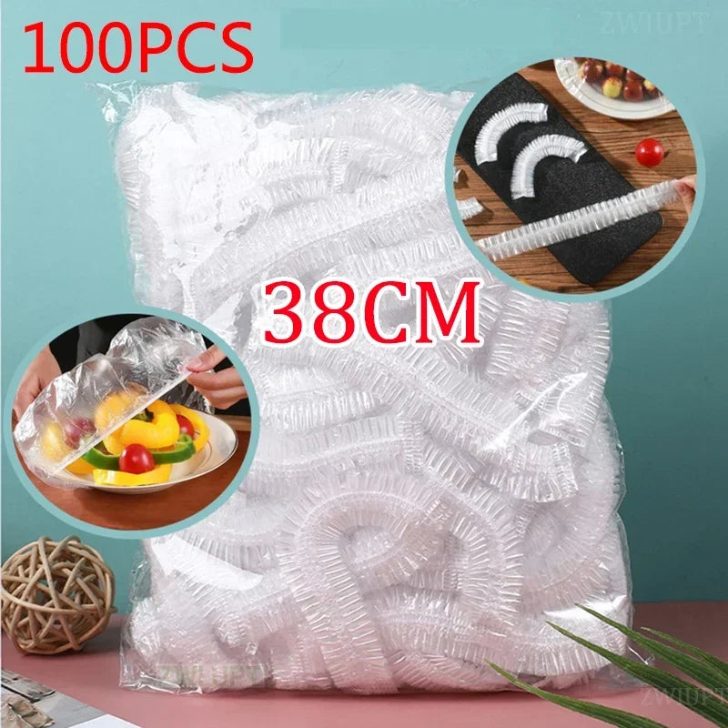 120/70/52CM Disposable Kitchen Accessory Food Cover Storage Bag Saver Dust Food Grade Fresh Lids Elastic Shower Headgear Cover