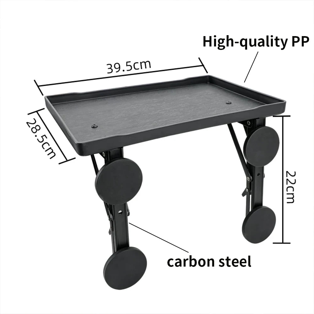Magnetic Foldable Car Side Table Portable Suv Truck Door Mount Camping Tray Outdoor Picnic Folding Car Desk