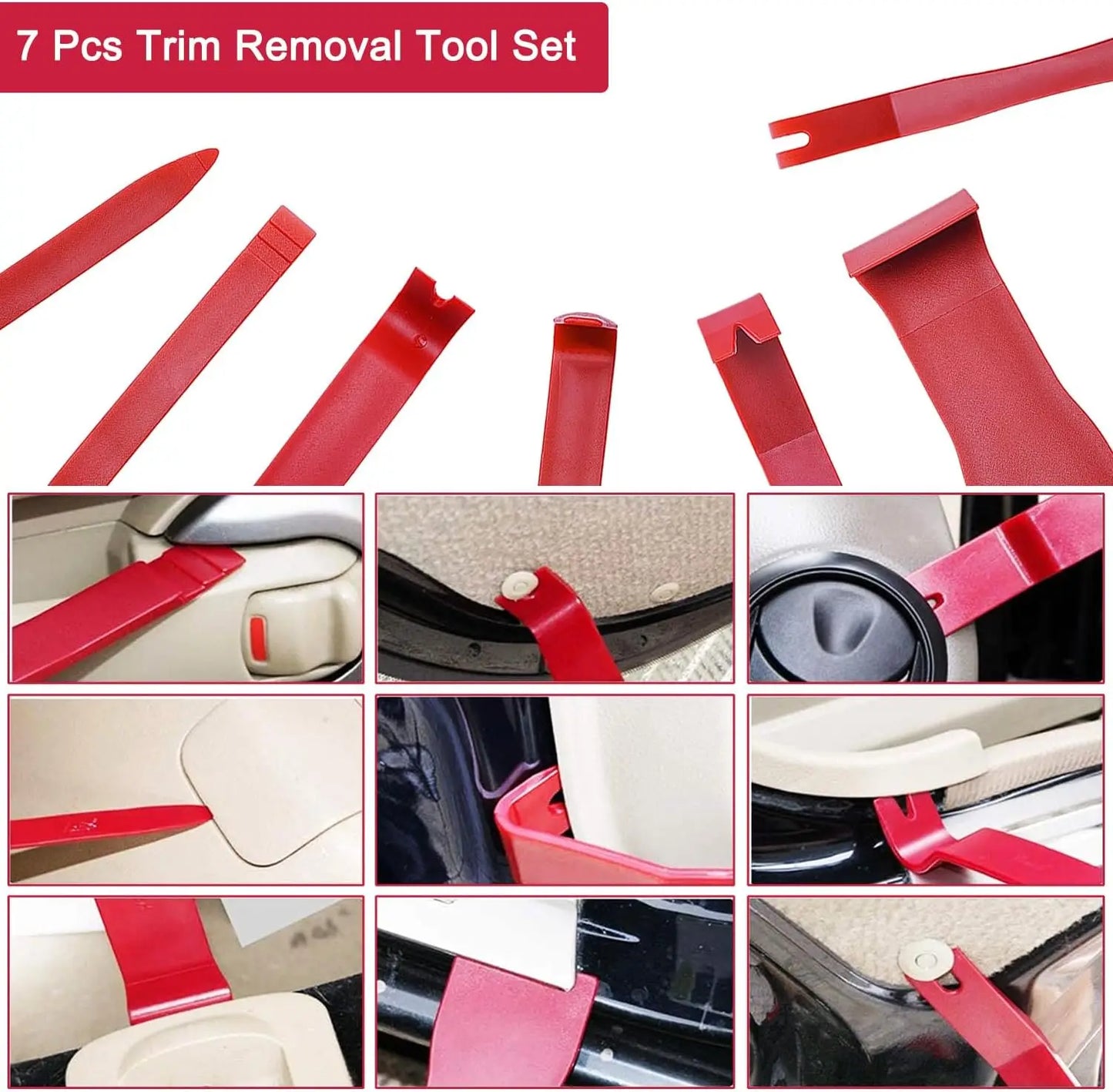 20PCS Car Door Tool Kit Inflatable Air Pump Auto Window Door Open Fixing Gripper Tools Long Reach Kits with Carrying Bag