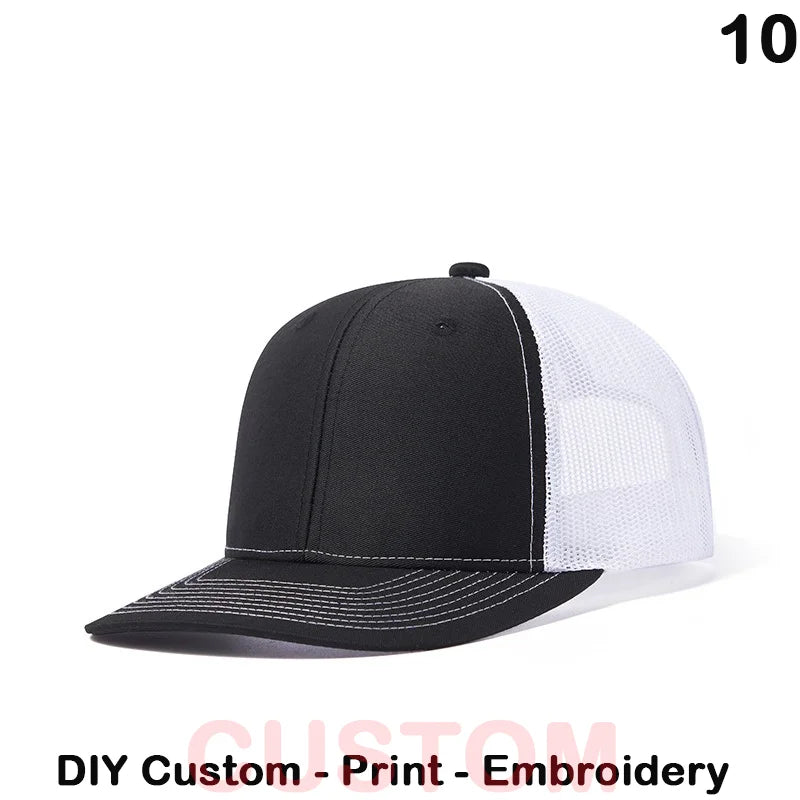 Fedoryn Custom Embroidery Baseball Cap for Men and Women DIY Design Mesh Cap LOGO Print Hat Quality Truck Hat Wholesale Unisex