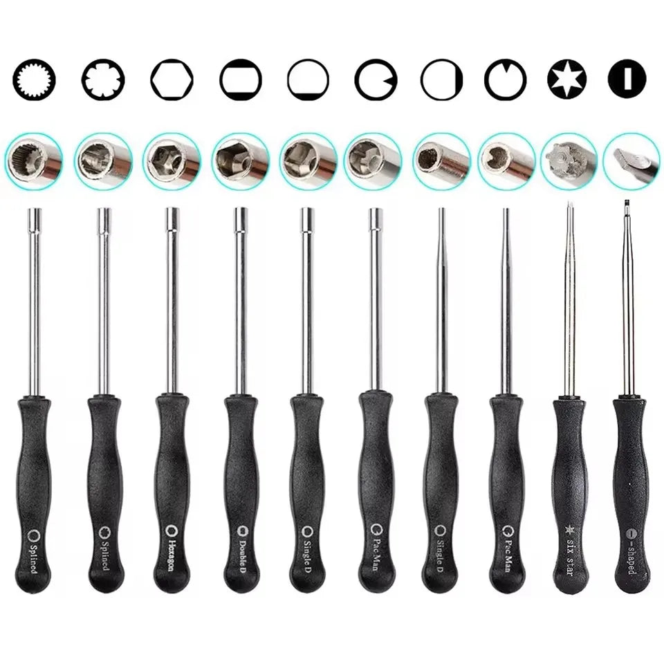 Carburetor carb Adjusting hand Tool Pac Man Double D Hexagon Hex Socket Screwdriver Driver Chainsaw Speed Adjustment Repair Tool