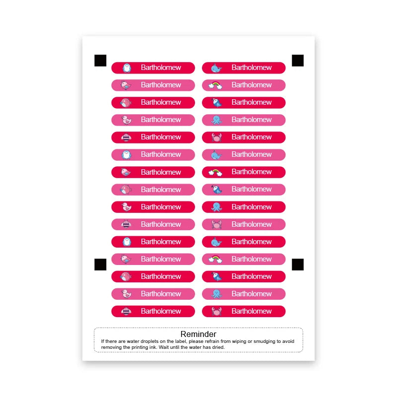Customizable Name Stickers for Drinkware & Children's Stationery - Waterproof Personalized Labels with Eco-Friendly Adhesive