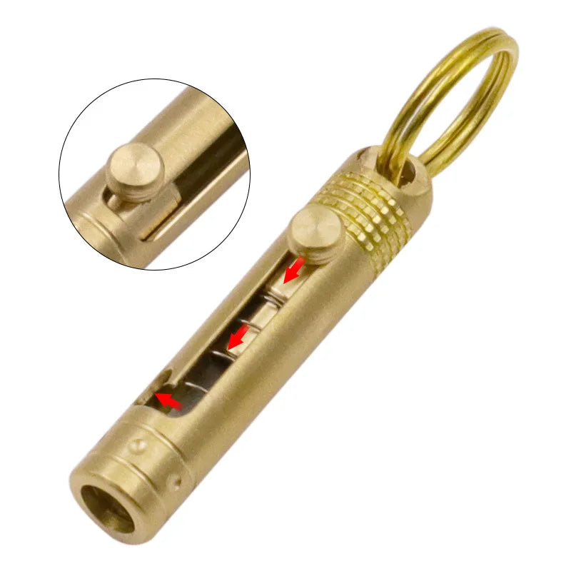 Brass Mini Paper Cutting Knif Self-defense Key Chain Outdoor Portable Knife Portable Removal Express Art Knife