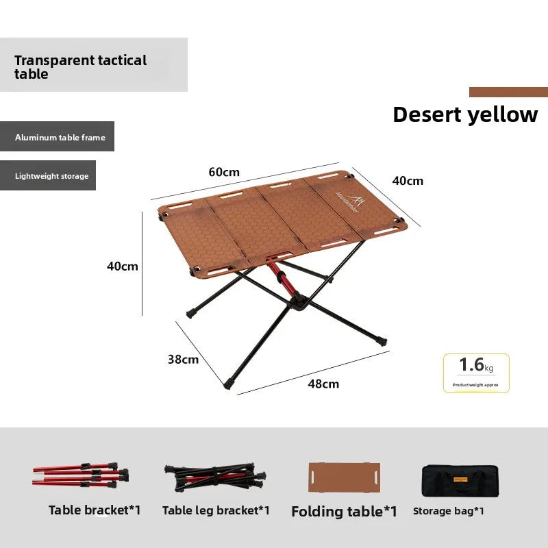 MOUNTAINHIKER Portable Picnic Table Beach Tables Camping Table for Foldable Edge With Hollowing Hangable Items More Convenient