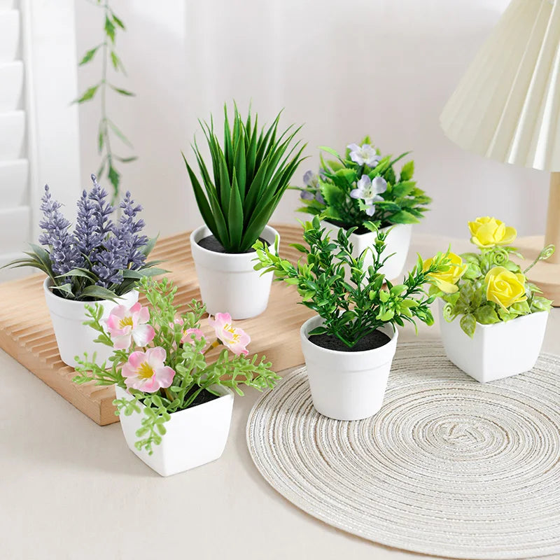 1SET Simulation Plant Potted Plant, Suitable For Commercial Office Counter, Living Room, Study, Courtyard, Home Decoration