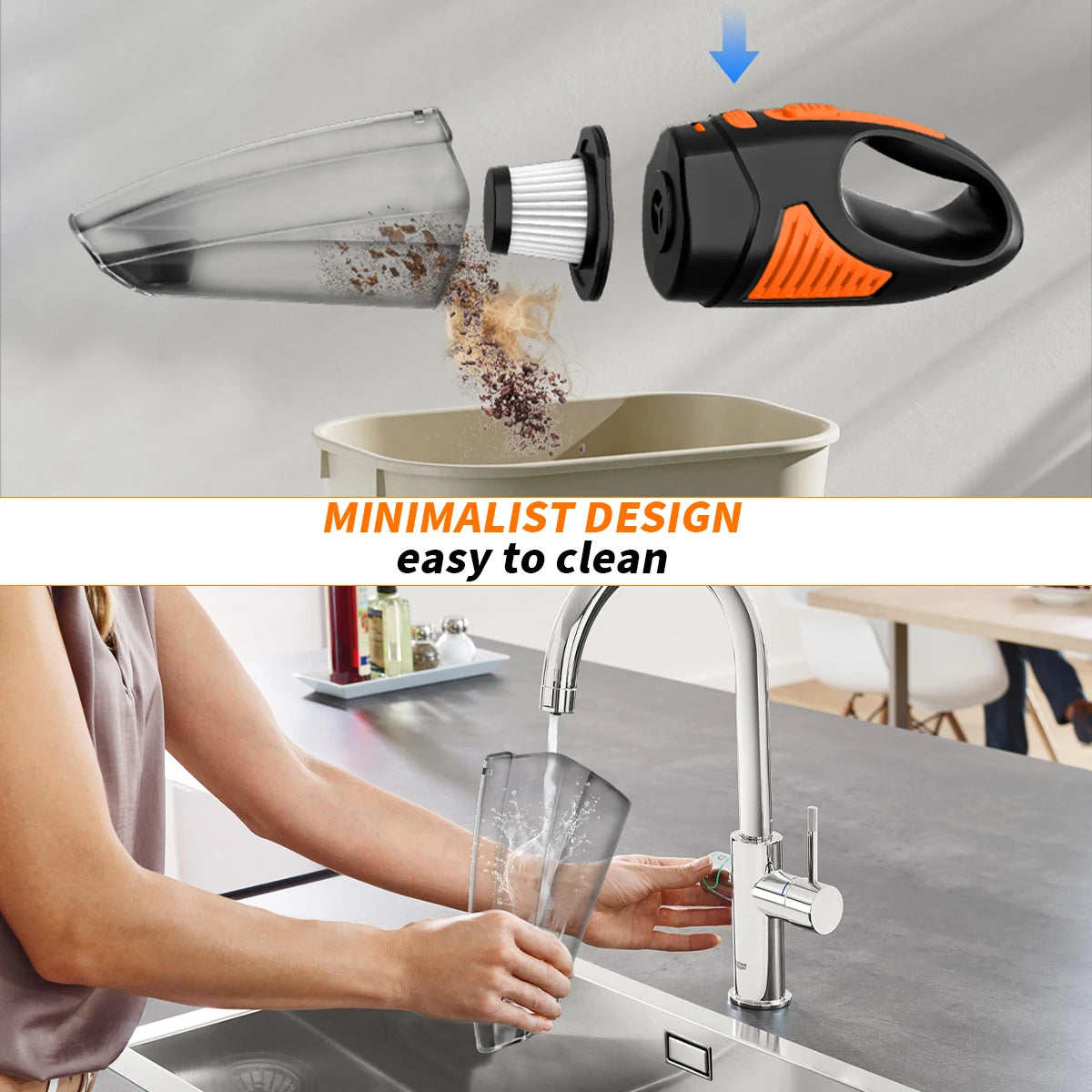 Rechargeable Cordless Wireless Handheld Portable Car Vacuum Cleaner Home and Car Dual Purpose Small Mini Handheld Vacuum Cleaner