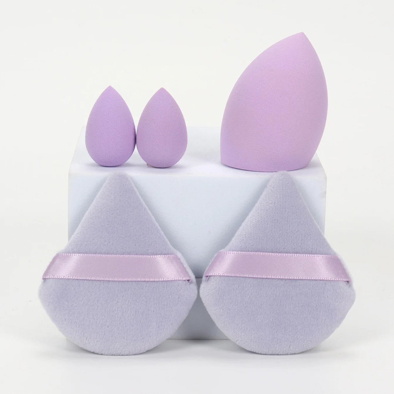 5Pcs Professional Makeup Sponge Set - Soft, Gentle, Multi-Purpose Tools for Perfect Foundation, Powder, and Blush Application
