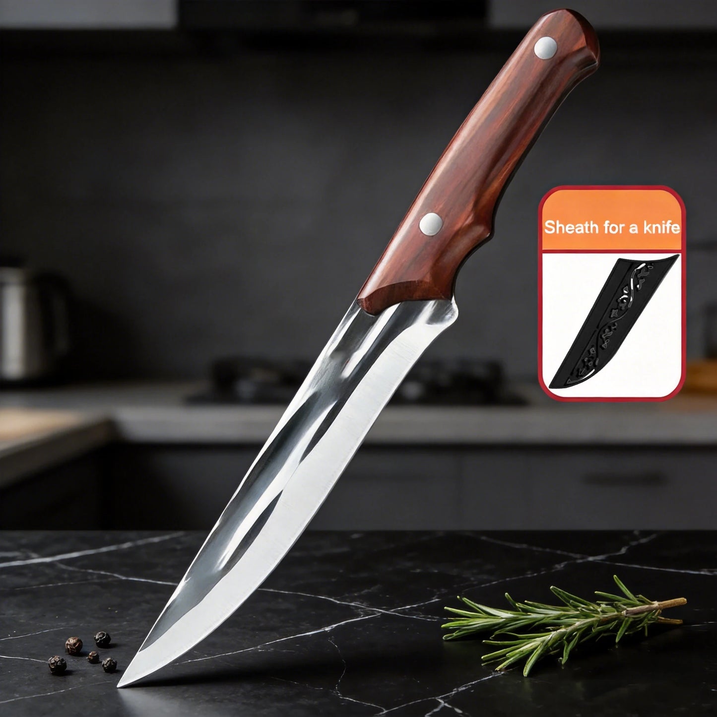 Kitchen knives, forged boning knives, professional high-hardness slaughter knives for the kitchen, Japanese chef's fruit knives