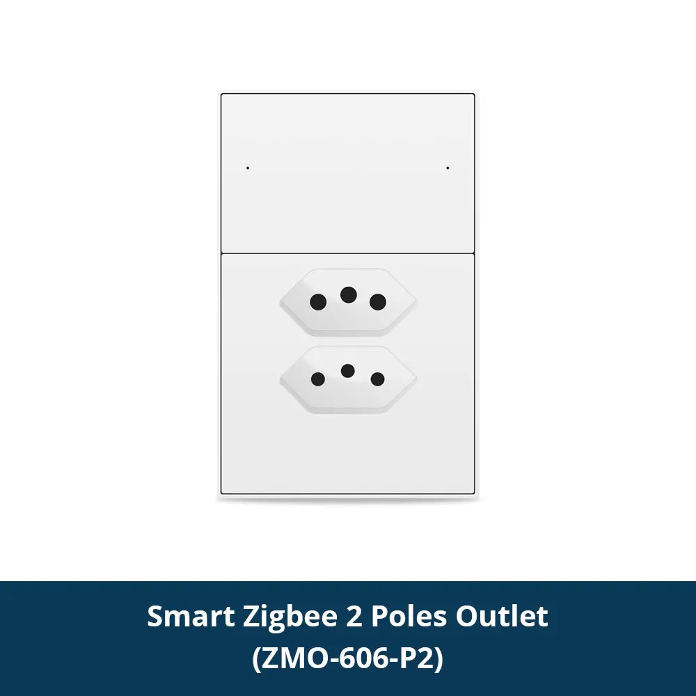 Zemismart Zigbee Brazil Outlet 10A 20A Brazilian Socket Work with Tuya Smart life Google Home Smartthings Homekit Control via M6