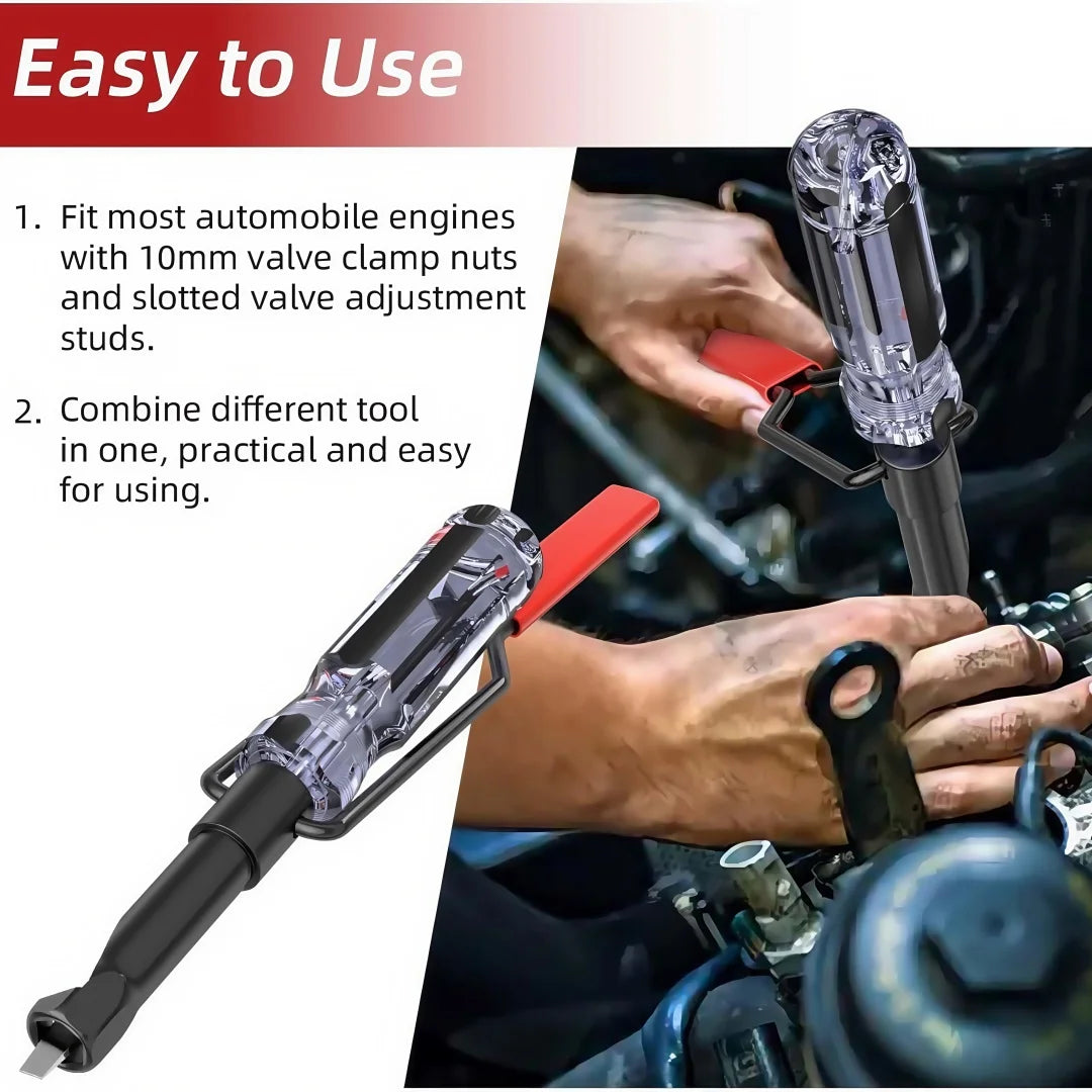 10mm Valve Adjustment Tool Jam Nut,Valve Lapping Guiding Removal Tool Compatible with Honda/Toyota/Japanese Auto Vehicle Engines