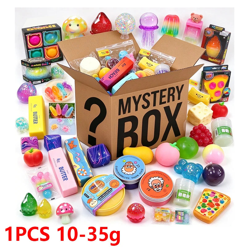 100+ Mystery Fidget Toy Blind Box ,Simulated Food,Antistress Foot Squishy Toy, Squeeze Toy, Mochi Squishy, Stress Reliever Toys