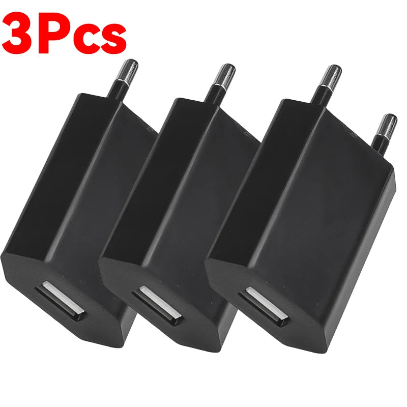 1-5Pcs Universal 5V 1A EU Plug USB Home Travel Mobile Phone Charger For Samsung Xiaomi Redmi Huawei Charger Power Wall Adapter