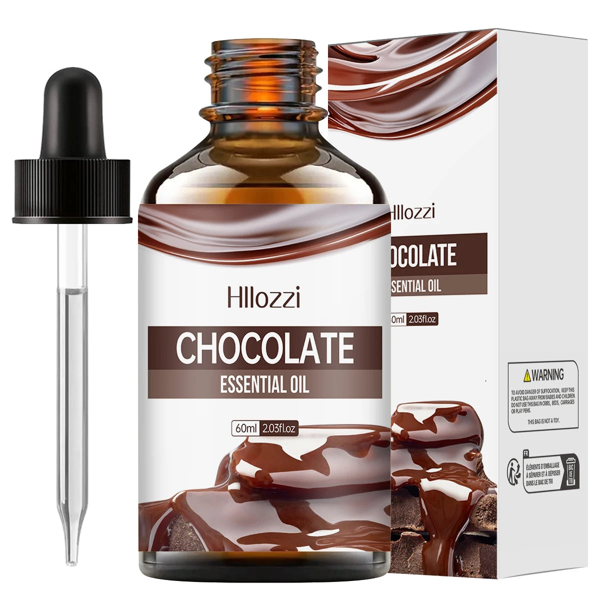 Chocolate essential oil has a sweet and mellow fragrance and is suitable for body massage and hair care.