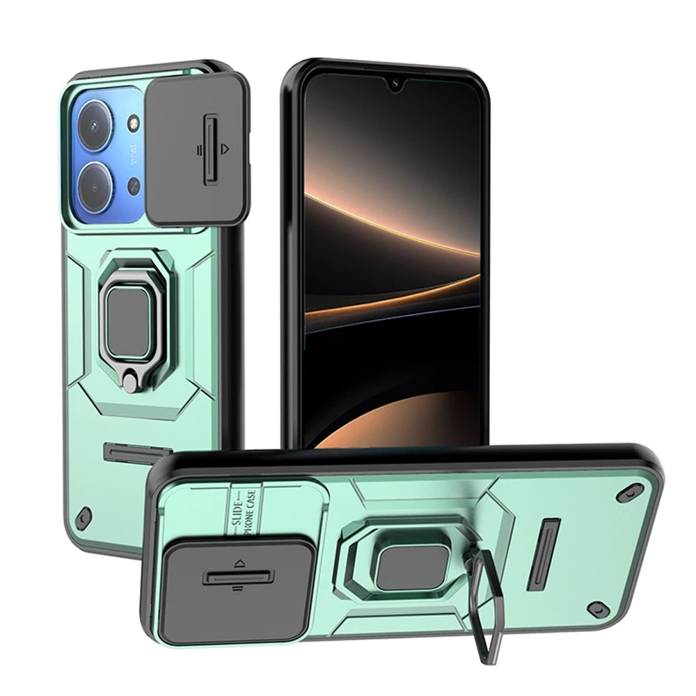 For Xiaomi Redmi 15C 4G 171mm Case Shockproof Armor Magnetic Holder Ring Case For Redmy 15C 15 C Redmi15C 4G Lens Protect Cover