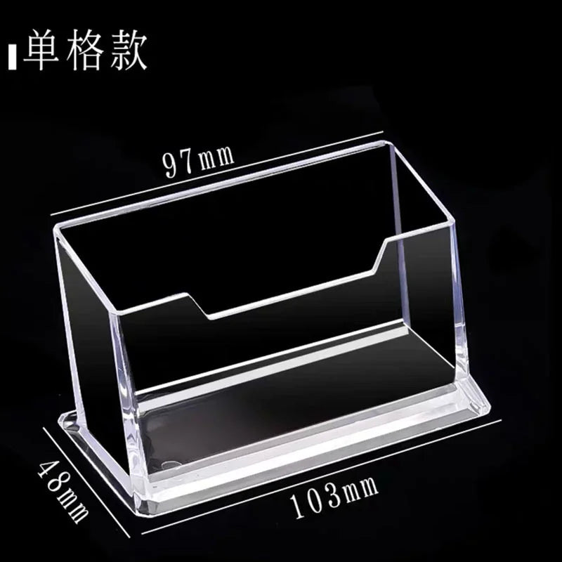 Business Card Stand Creative Transparent Acrylic Card Storage Box Business Large Capacity Card Box