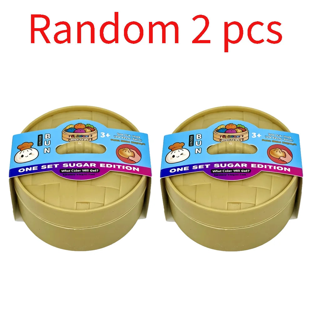 2026 Hot Sale Blind Box Colorful Simulated Steamed Bun Squishy with Box Dumplings Sensory Squeeze Toy for Stress Relief
