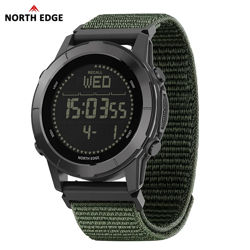 NORTH EDGE 2026 LITECORE Men's Digital Watch Sports Super Light Outdoor Compass Pedometer Waterproof 50M Electronics Wristwatch