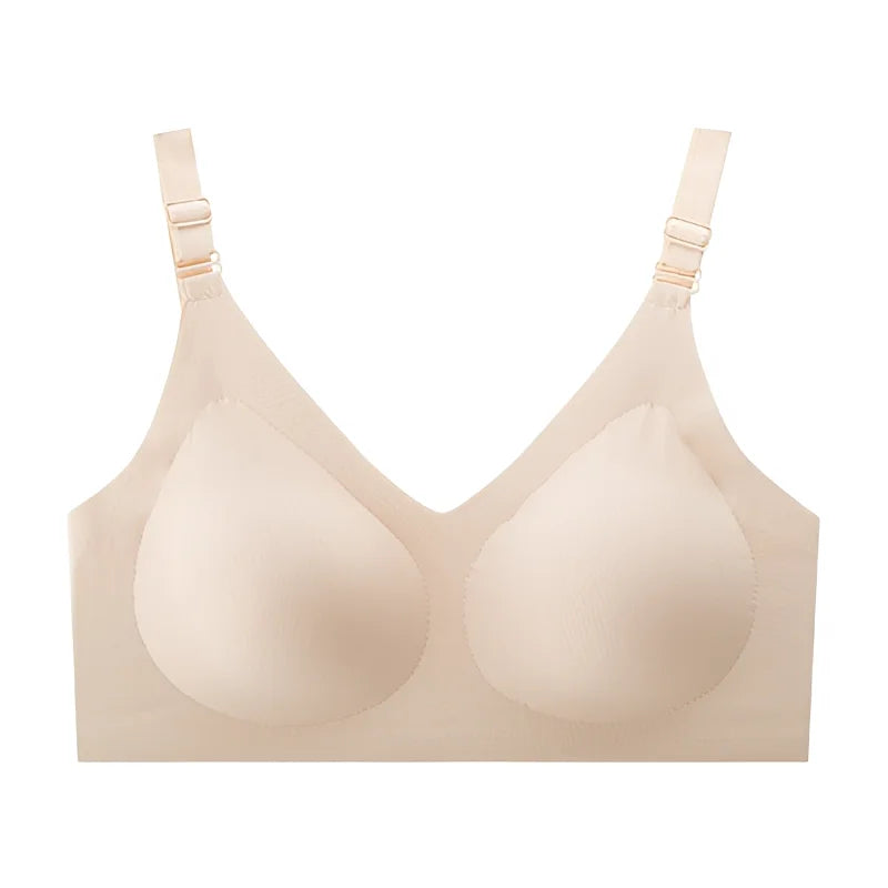 Women'S Seamless Bras Ladies Thin Style Soft Breastfeeding Bra Underwear Comfortable Lingerie Gather Support Plus Size