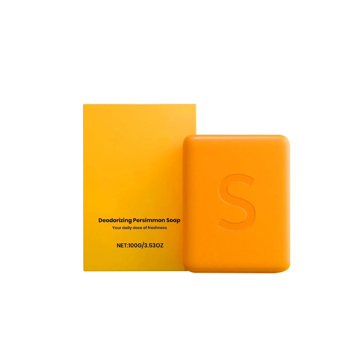 Persimmon Soap Bar and Persimmon Body Wash for Body Odor Control Natural Fruity Aroma Shower Cleanse Gel Bath Soap for Women&Men