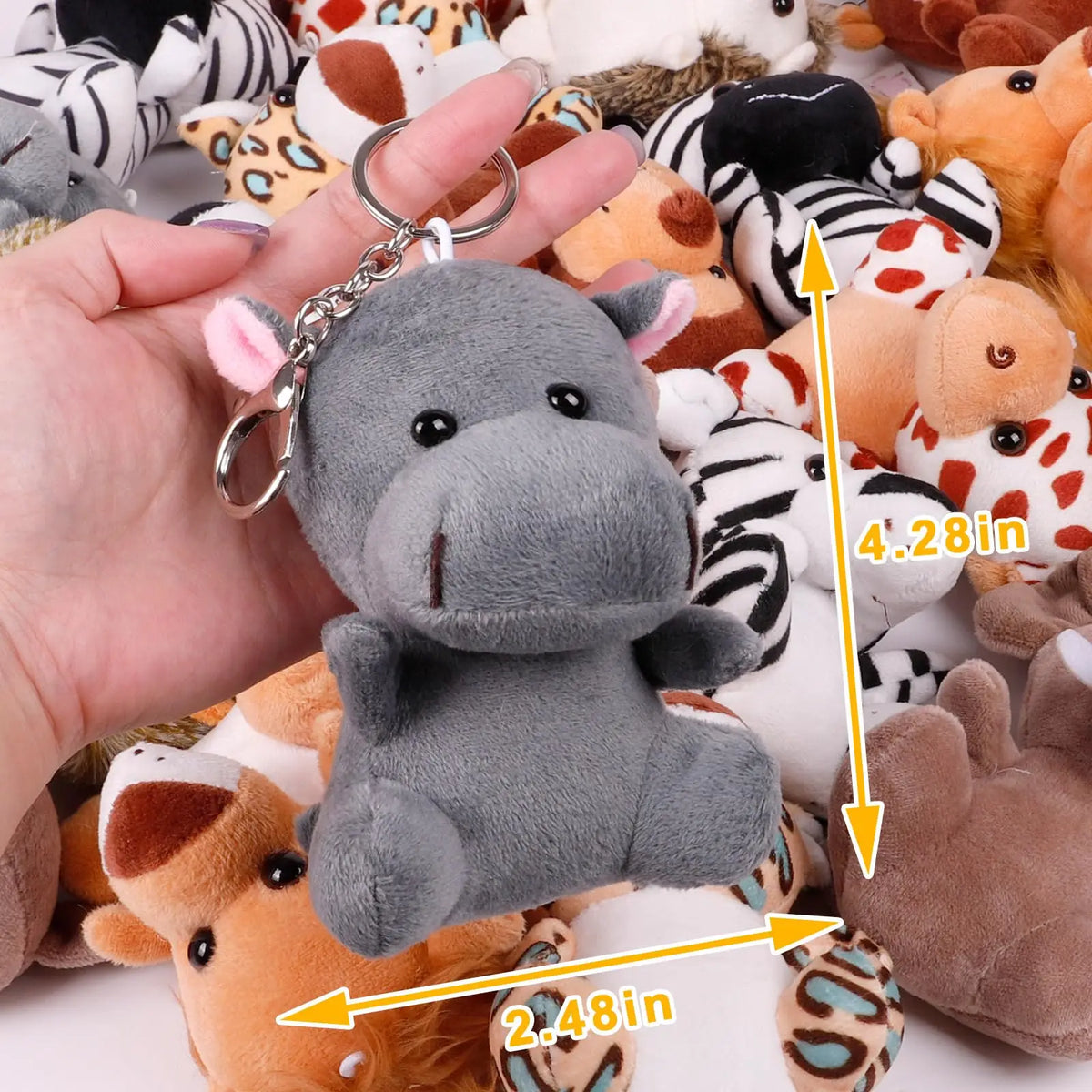 6-36 Small Safari Stuffed Animals Bulk Jungle Animal 12cm Mini Plush Toys for Party Favors Baby Shower Gift Bags Birthday Gifts