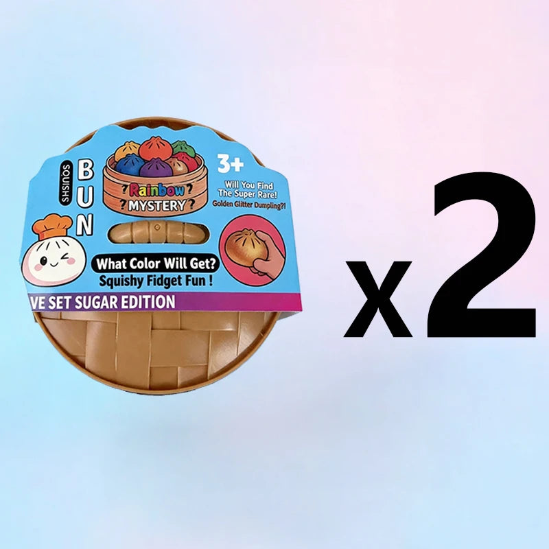 Premium Squishies Dumpling Bun Toy, Slow Rising PU Dumpling Stress Ball, Safe Non-Toxic Stress Relief Fidget Toy for Home