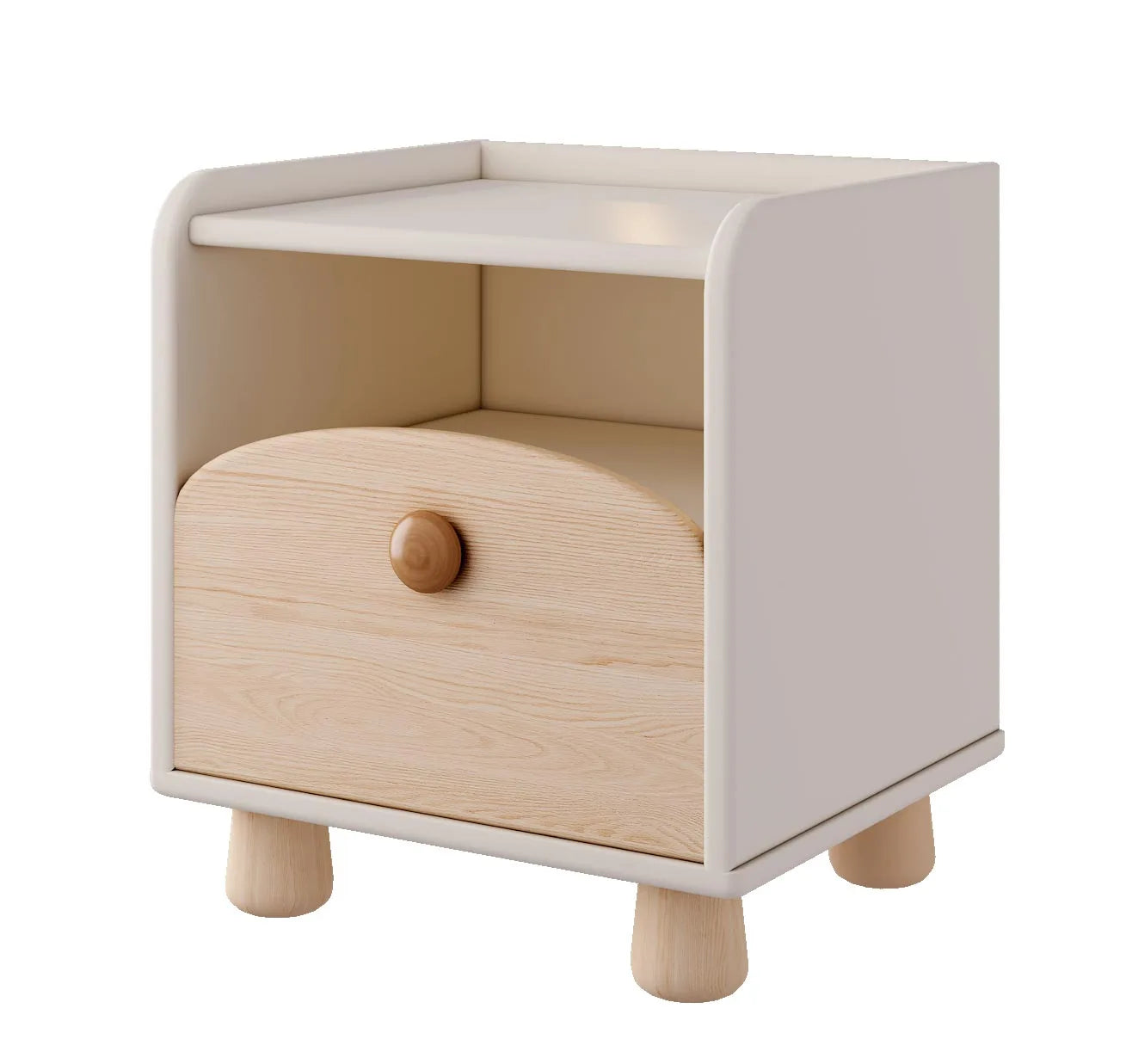 Modern Wooden Nightstand Dresser With Drawers Bedside Cabinet For Boys And Girls Bedroom Home Or Hotel Furniture Set Use