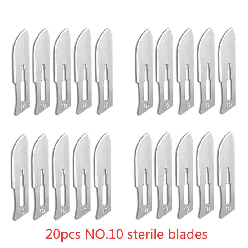 20-100pcs Sterile Carbon Steel Surgical Blades Scalpel Knife for DIY Cutting Phone Repair Carving Animal Grooming Maintenance