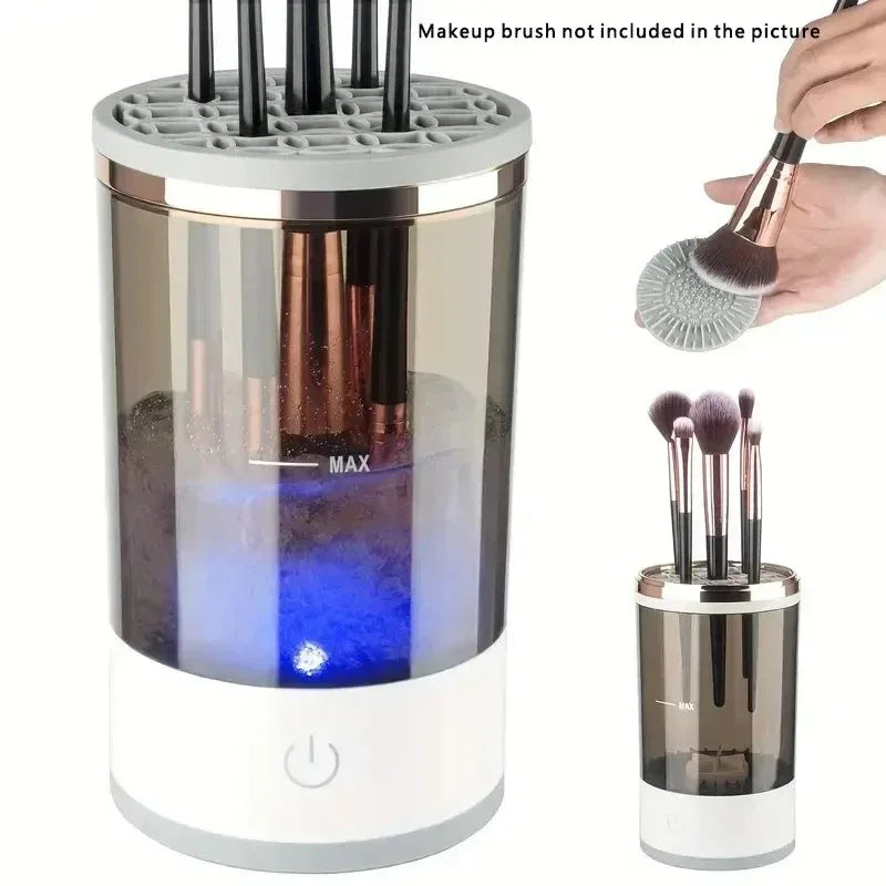 USB Powered Makeup Brush Washer & Dryer Odorless Battery-Free Plug-and-Play Makeup Cleaner Essential Beauty Accessory