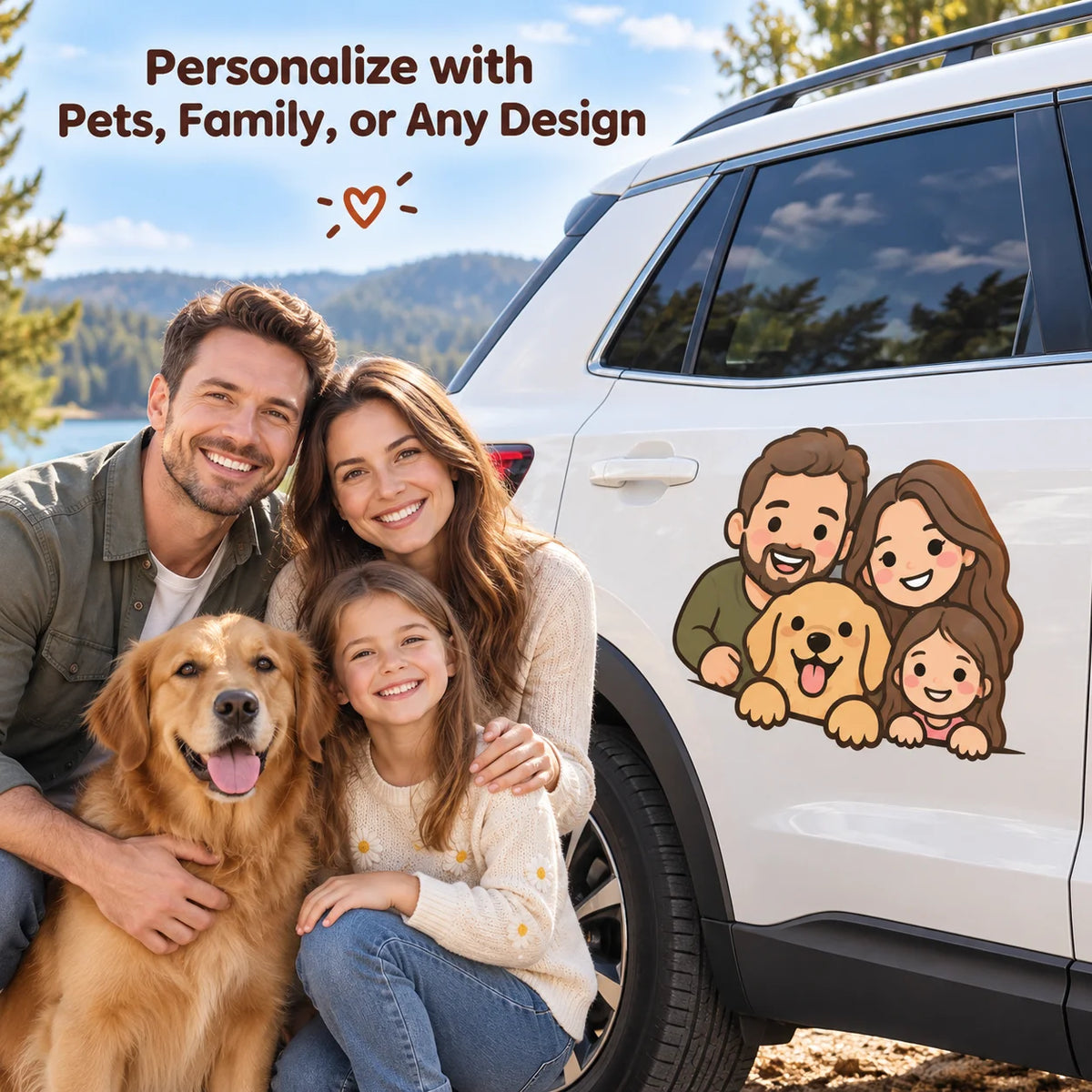 Custom Die Cut Car Exterior Sticker Personalized Shape Vinyl Decal Waterproof UV Resistant for Vehicle Bumper Window