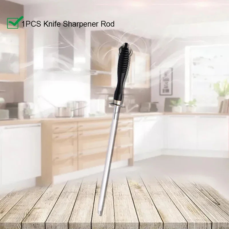 Long Magnetic Knife Block Acacia Wooden Kitchen Knife Holder Kitchen Counter Strong Enhanced Magnets Stands Storage Knife Holder