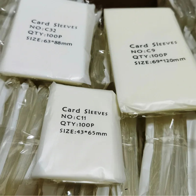 100pcs/set Various Sizes Transparent Card Sleeves Magic Card Game Tarot Poker Cards Protector Card Sleeves