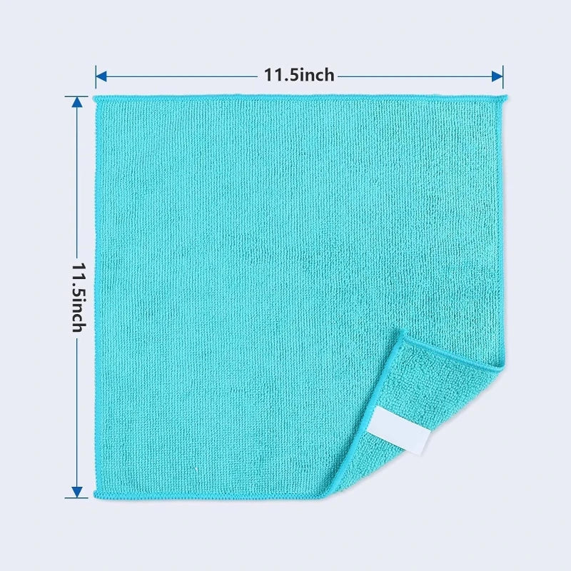 20 Pcs WOOJACK Microfiber Cleaning Cloth - Reusable Cleaning Rag, Fast Drying Cleaning Towels,12"X12", Green/Blue/Yellow/Pink