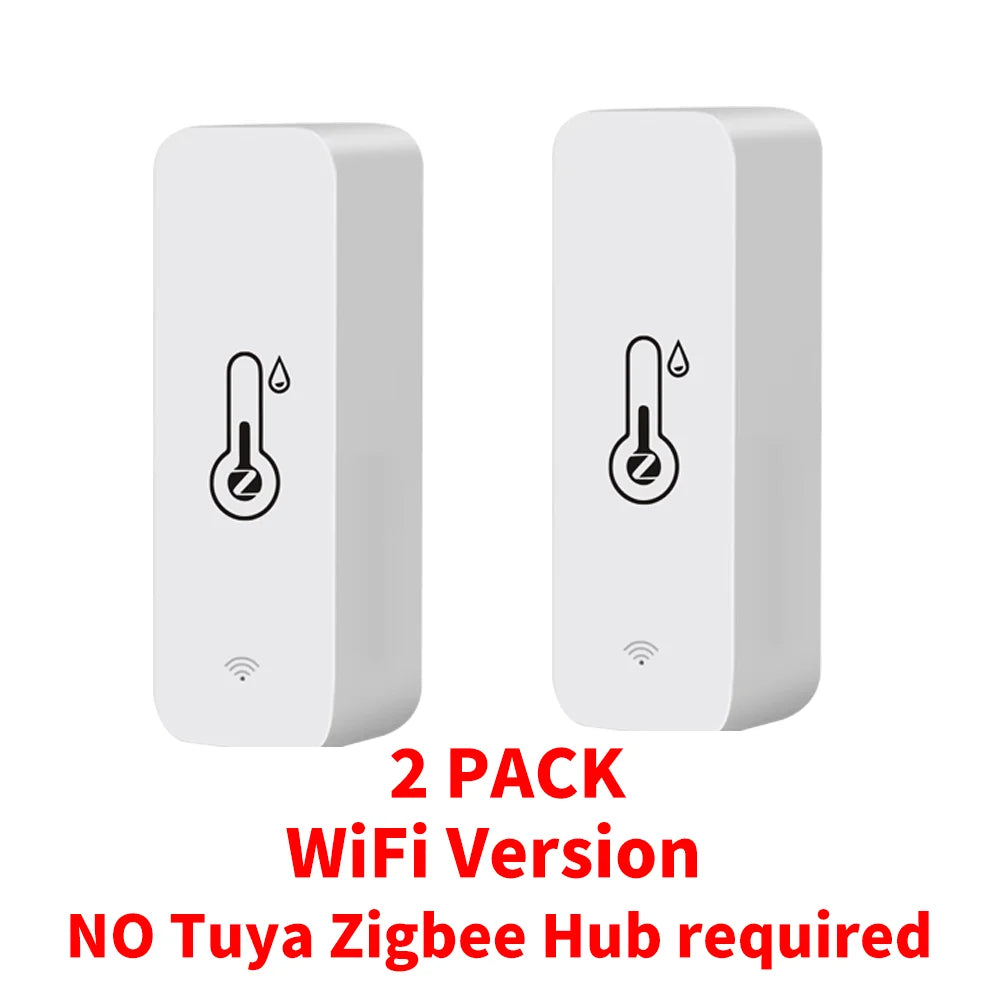 Tuya Zigbee WiFi Smart Temperature And Humidity Sensor Battery Powered ZigBee Smart Home Security Work With Alexa Google Home