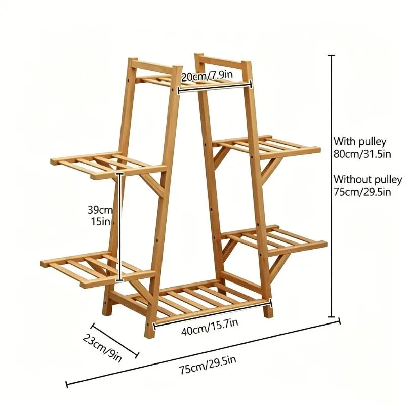 New Multi Layer Triangular Flower Stand Shelves, Indoor Outdoor Floor Plant Pot Rack for Balcony Living Room Garden Decor