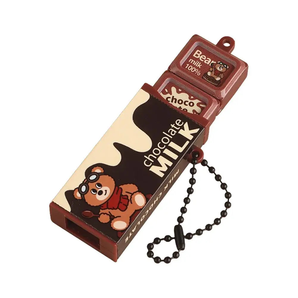 Simulated Chocolate Fidget Toy Stress Style Bendable Snap Stress Relief Keychain Pendant Creative Gift