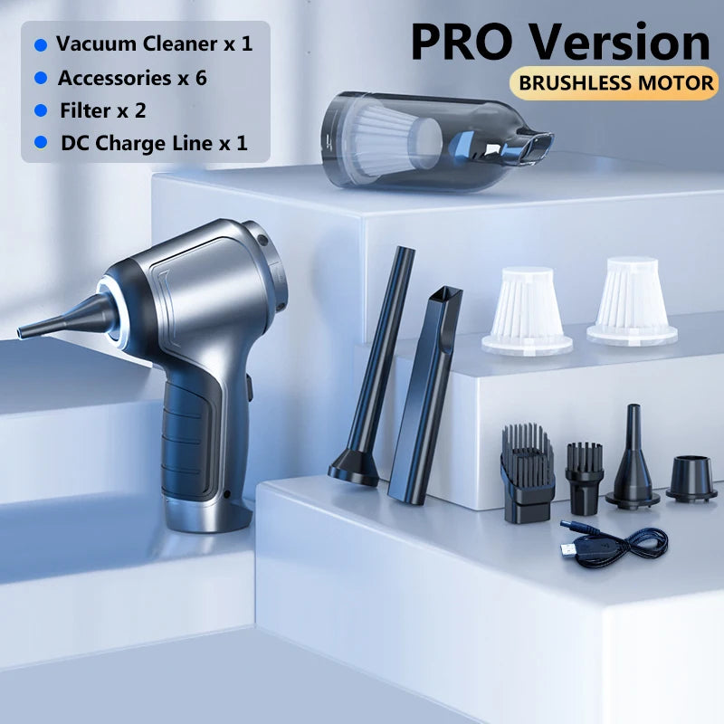 Car Wireless Vacuum Cleaner Strong Suction Handheld Wet Dry Auto Vacuum Home & Car Dual Use Mini Vacuum Cleaner Home Appliance