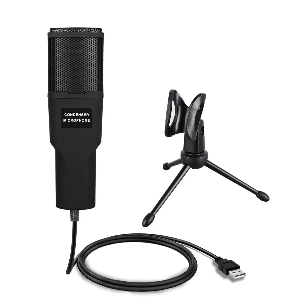 USB Computer Microphone, Condenser PC Mic for Podcasting, Streaming, Vocal Recording, Compatible with PC & Laptop, PS4/5