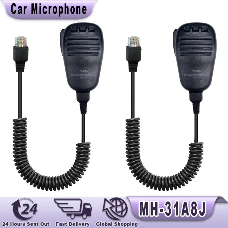 Car Portable Microphone MH-31A8J Microphone for FT-817ND FT-857D FT-897D FT-450D FT-900/AT FT-818 FT-891 Walkie Talkie MH-31