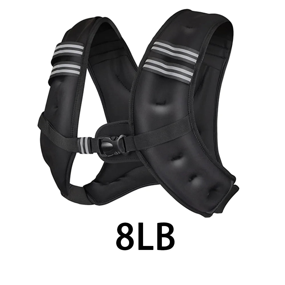 Weighted Vest Fitness 8lbs/16lbs with Reflective Strips Men Women for Workout Strength Training Running Jogging Walking