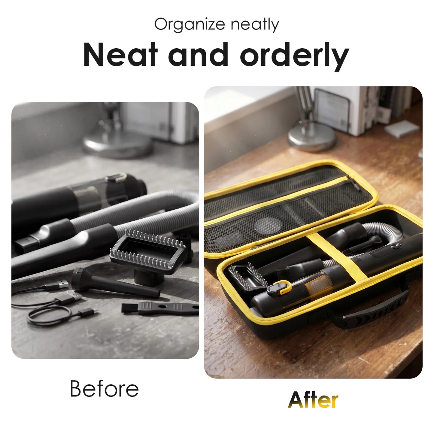 Car Vacuum Hard Case For Fanttik V8 V10 Apex Mate Bag Storage Organizer Cleaner EVA Shockproof Waterproof Protective Travel Trun