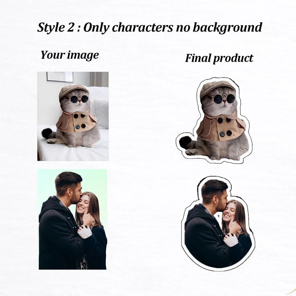 Custom Printed Dog Cat Pet Photo Keychain Personalizd Acrylic Keychain Custom Logo Keychain Full Color Logo Printing on Keychain