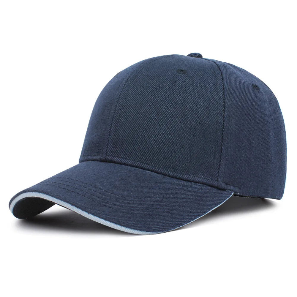 Customized Printed Logo Sandwich Polyester Cotton Baseball Cap Sun Protection Hat Casual And Versatile Suitable Men And Women